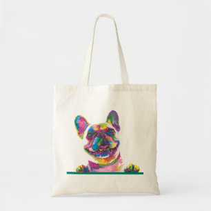 Tote Bag Chien-taureau français coloré