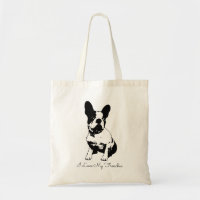 Chien-taureau français noir et blanc