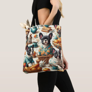 Tote Bag Chien-taureau vintage
