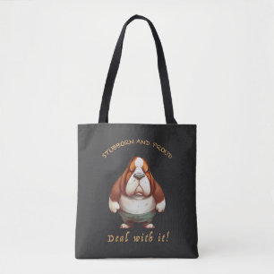 Tote Bag Chien Têtu Devoir Avec Elle Mignonne Adorable Drôl