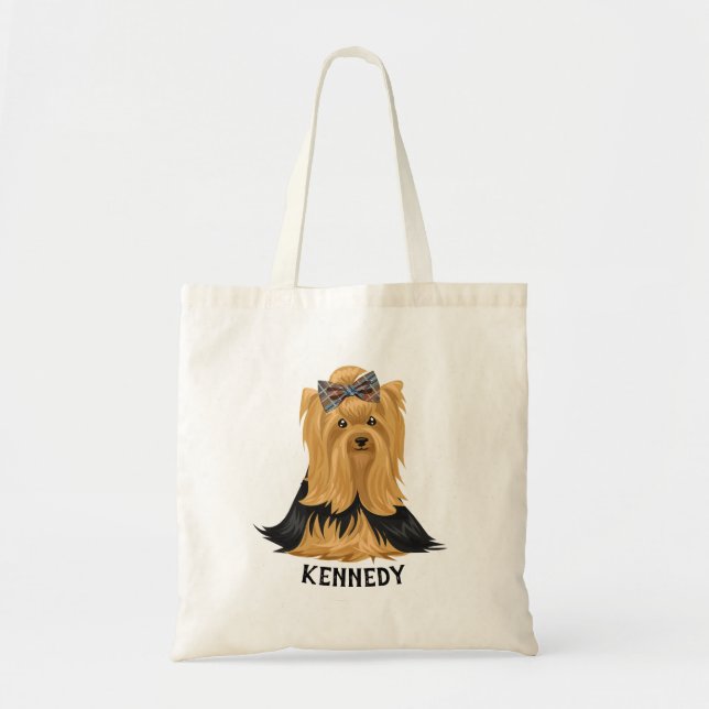 Tote Bag Chien Yorkshire Terrier du chiot | de Yorkie (Devant)