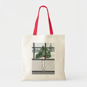 Tote Bag Chienchien dans Noël Fourre-tout de fenêtre