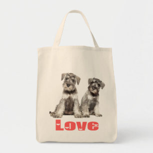 Tote Bag Chiens coquelicots de Schnauzer en miniature Fourr