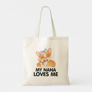 Tote Bag Chiens Corgi Mignons - Ma Nana M'aime