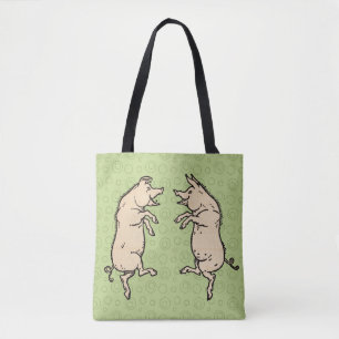 Tote Bag Chiens de danse antiques : Jig de pige Vintage fan