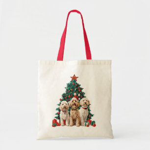 Tote Bag Chiens de Noël Goldendoodle