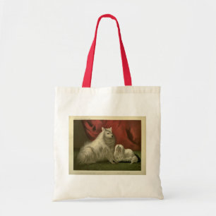 Tote Bag Chiens de poméranie et maltais vintages