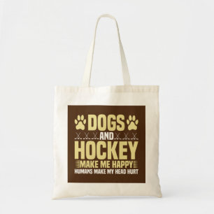 Tote Bag Chiens et hockey me rendent heureux