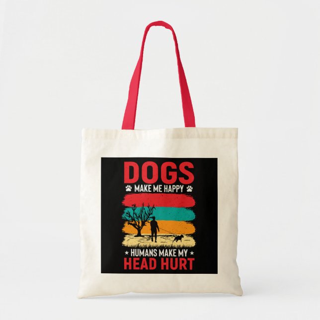 Tote Bag Chiens et Humours humains (Devant)