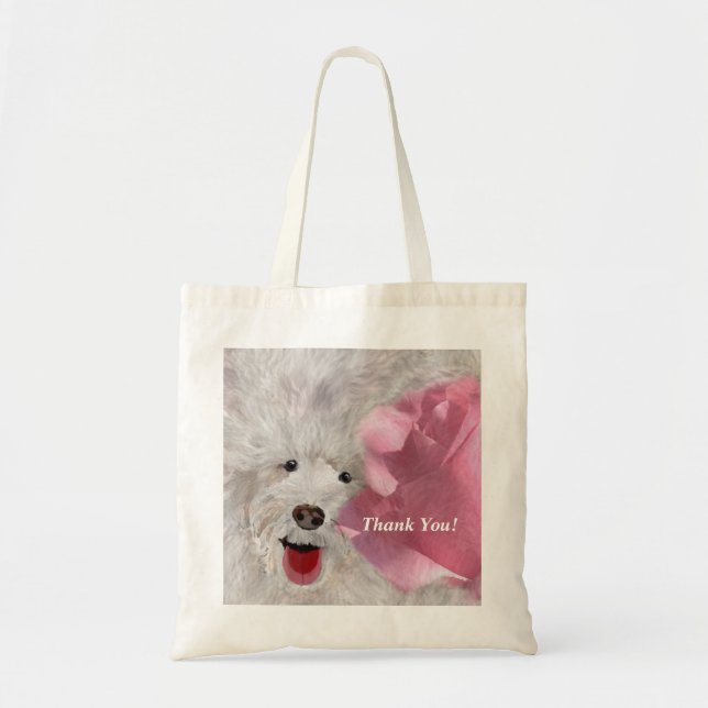 Tote Bag Chiens et Roses (Devant)