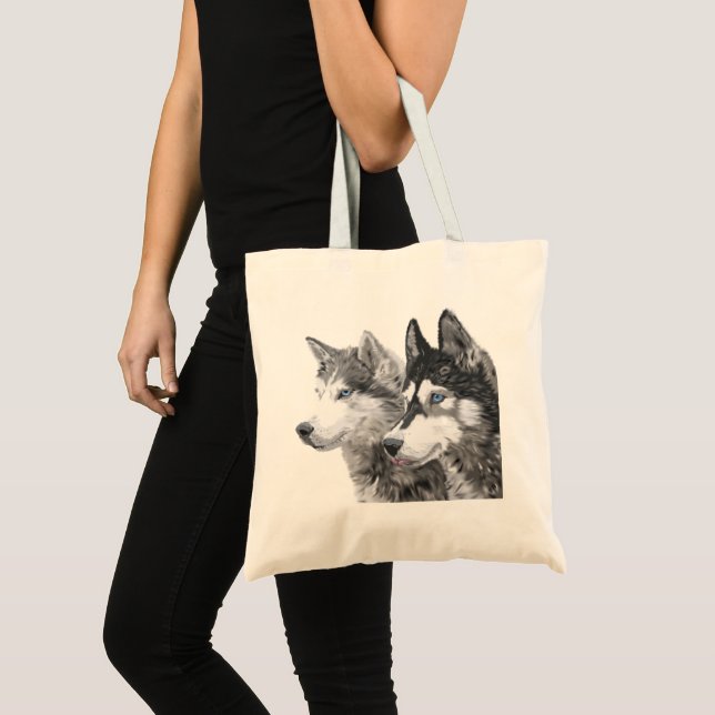 Tote Bag Chiens Husky Sibérien (Devant (produit))