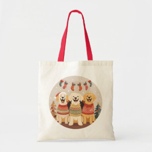 Tote Bag Chiens Labrador Retriever de Noël