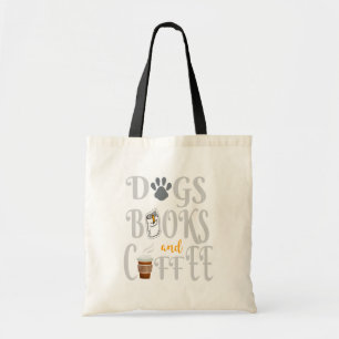 Tote Bag Chiens Livres Et Café
