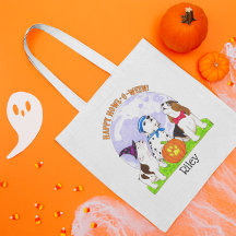 Chiens mignons en costume Halloween Treat Bag pers