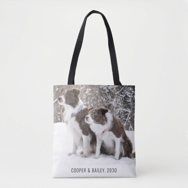 Tote Bag Chiens personnalisés Photo pour animal de compagni (Devant)