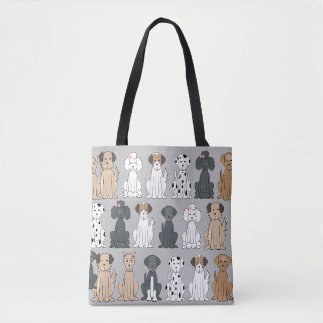 Tote Bag Chiens souriants (Devant)