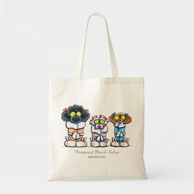 Tote Bag Chiens Spas pour animaux de compagnie Chiens d'aff (Devant)