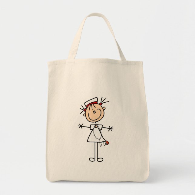Tote Bag Chiffre femelle blanc cadeaux de bâton de l'infirm (Devant)