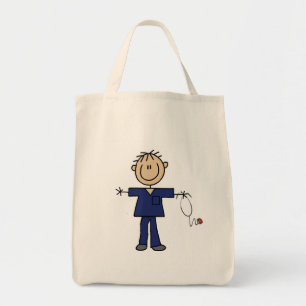 Tote Bag Chiffre masculin peau de bâton de milieu