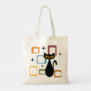 Tote Bag Chiffre noir du milieu du siècle