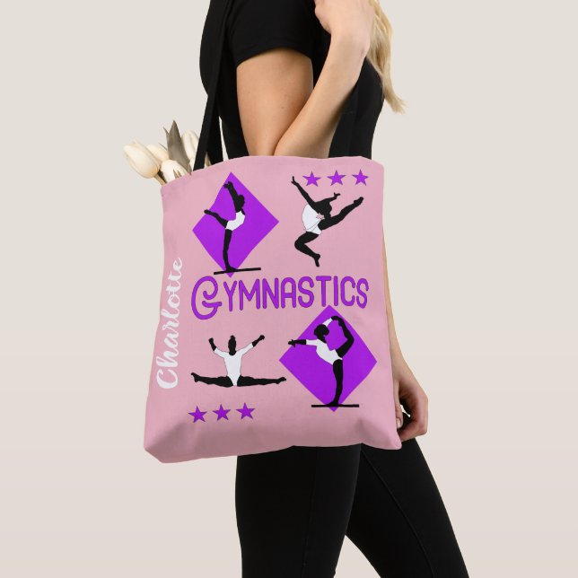 Tote Bag Chiffres de gymnaste Filles mignonnes Gymnastique  (De près)