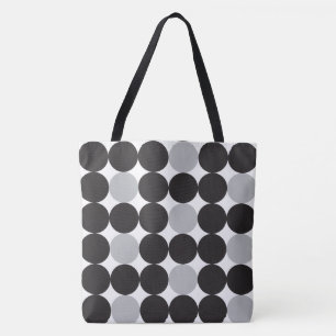 Tote Bag Chiffres gris gris moderne Motif géométrique