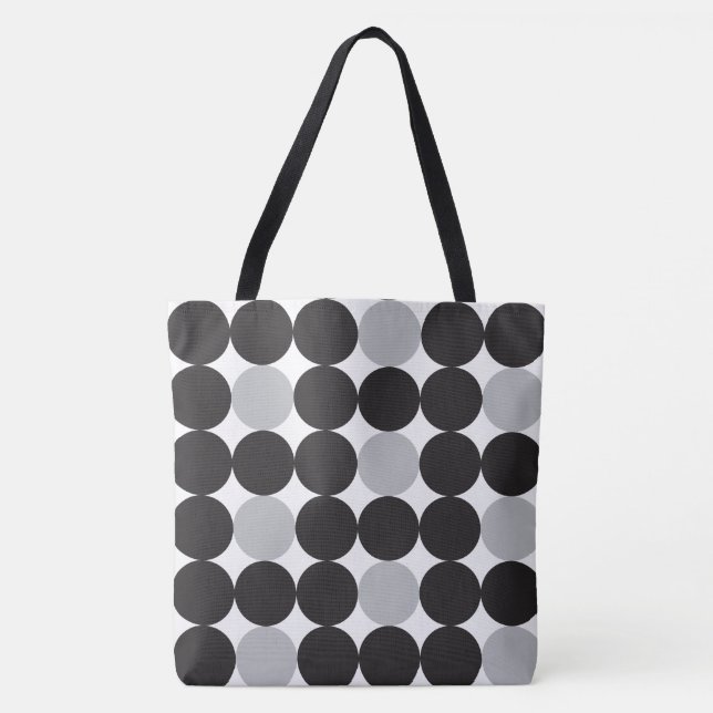 Tote Bag Chiffres gris gris moderne Motif géométrique (Devant)