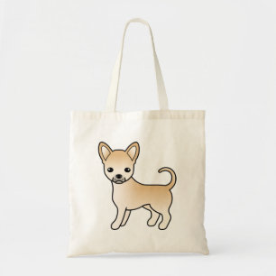 Tote Bag Chihuahua à poil lisse couleur faon Chien de dessi