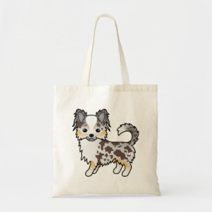 Tote Bag Chihuahua à poil long Merle Chocolat Chien Mignon