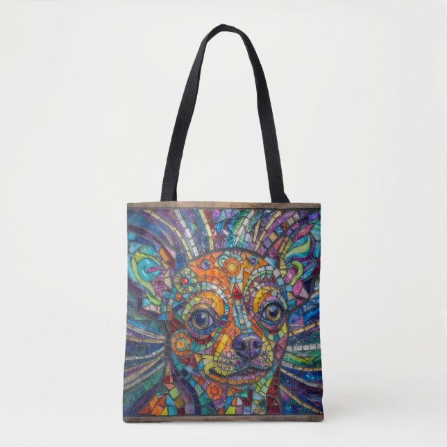 Tote Bag Chihuahua Abstrait (Devant)