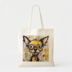 Tote Bag Chihuahua Abstrait comique