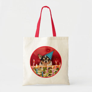 Tote Bag Chihuahua Anniversaire Pizza Pie