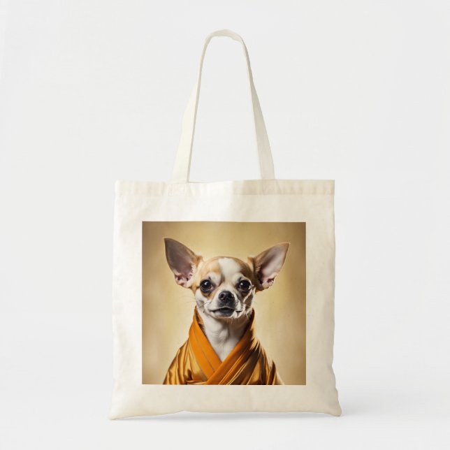 Tote Bag Chihuahua bouddhiste (Devant)
