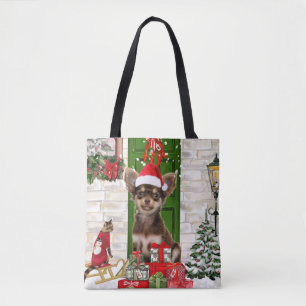 Tote Bag Chihuahua Chien Noël