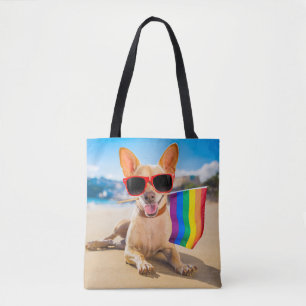 Tote Bag Chihuahua Dog à la plage