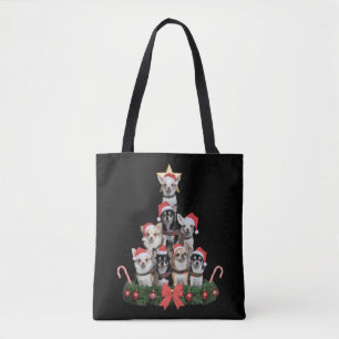 Tote Bag Chihuahua drôle arbre de Noël Xmas