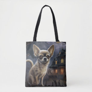 Tote Bag chihuahua Halloween effroi
