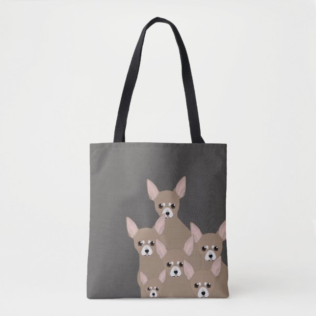 Tote Bag Chihuahuas Allover Fourre-tout (Devant)