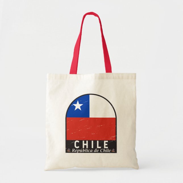 Tote Bag Chili - Emblème Distorsion Vintage (Devant)