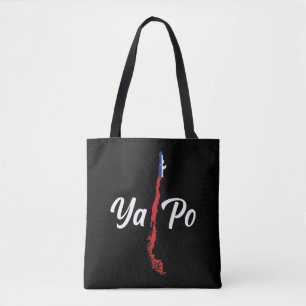 Tote Bag Chili Ya Po Amérique du Sud Carte du drapeau chil