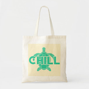 Tote Bag Chill Léger Turquoise Vert Océan Turtle Été