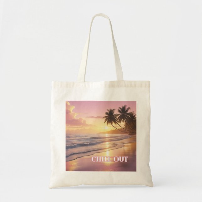 Tote Bag Chill Out Sunrise Fourre-tout - Dites non au plast (Devant)