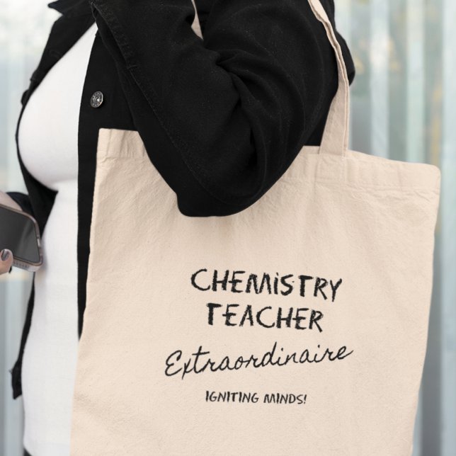 Tote Bag Chimie Enseignant Extraordinaire Cadeau Cool (Shop now and make a stylish statement while celebrating your role as a chemistry educator!)