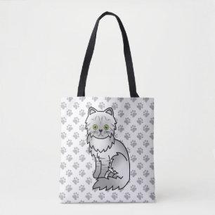 Tote Bag Chinchilla Persan Argenté Tabby Chat Mignon & Patt