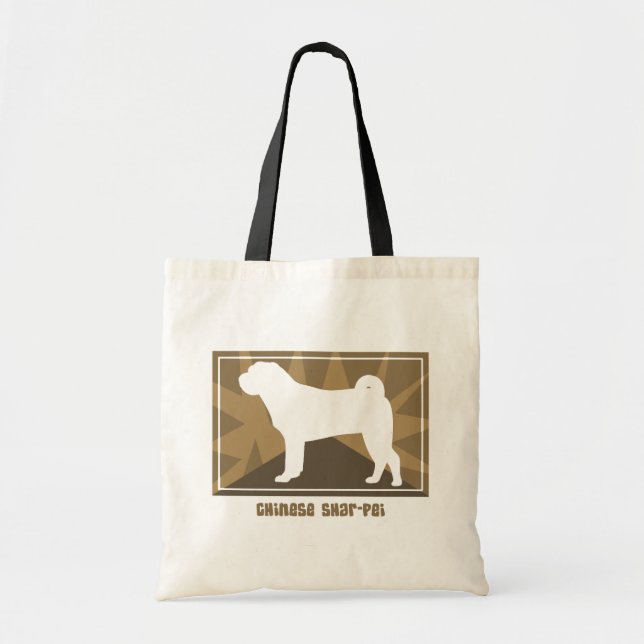 Tote Bag Chinois terreux Shar Pei (Devant)