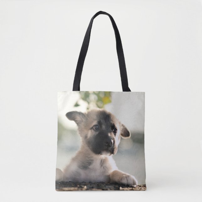 Tote Bag Chiot allemand sur la corniche (Devant)