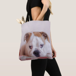Tote Bag Chiot anglais timide de bouledogue