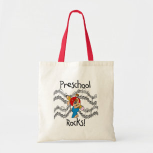 Tote Bag Chiot avec des roches d'école maternelle de crayo