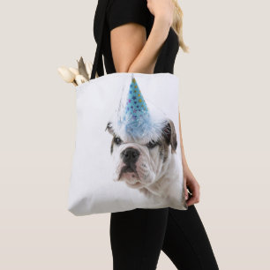 Tote Bag Chiot britannique de bouledogue utilisant un