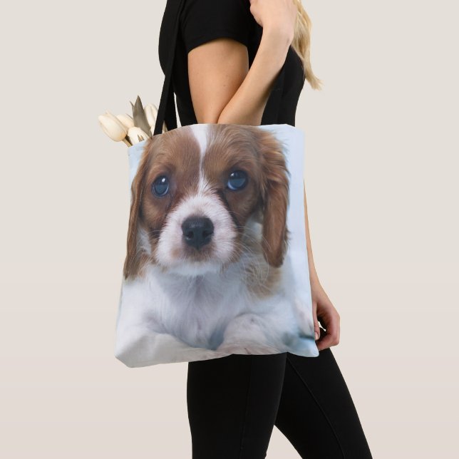 Tote Bag Chiot cavalier d'épagneul du Roi Charles (De près)
